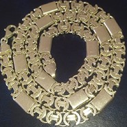 Flat Byzantine King Tube Chain Necklace For Men
